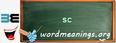 WordMeaning blackboard for sc